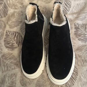 Franco Sarto Black Allie Suede Bootie - Women size 8.5 - NEW